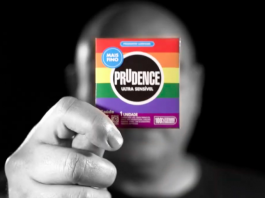 Campanha da marca destaca, ainda, doação de 100 mil preservativos na semana do Orgulho Gay de SP prudence